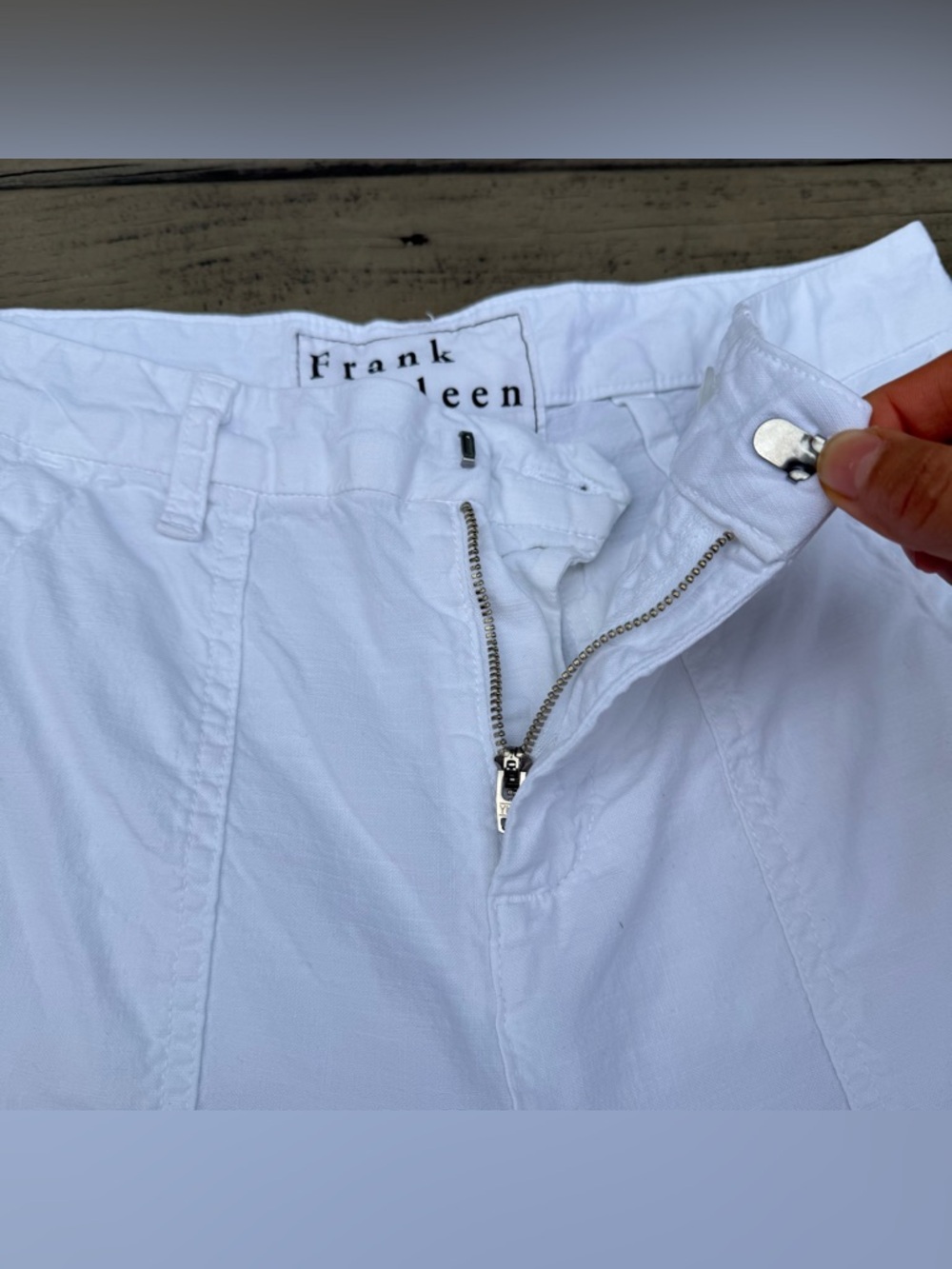 Frank & Eileen Jameson Utility Jogger Pants in White Italian Performance Linen 2 - Picture 6 of 16
